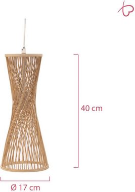 Pauleen Pendelleuchte Woody Glow max20W Beige/Weiß 230V Rattan/Metall, ohne Leuchtmittel, E27