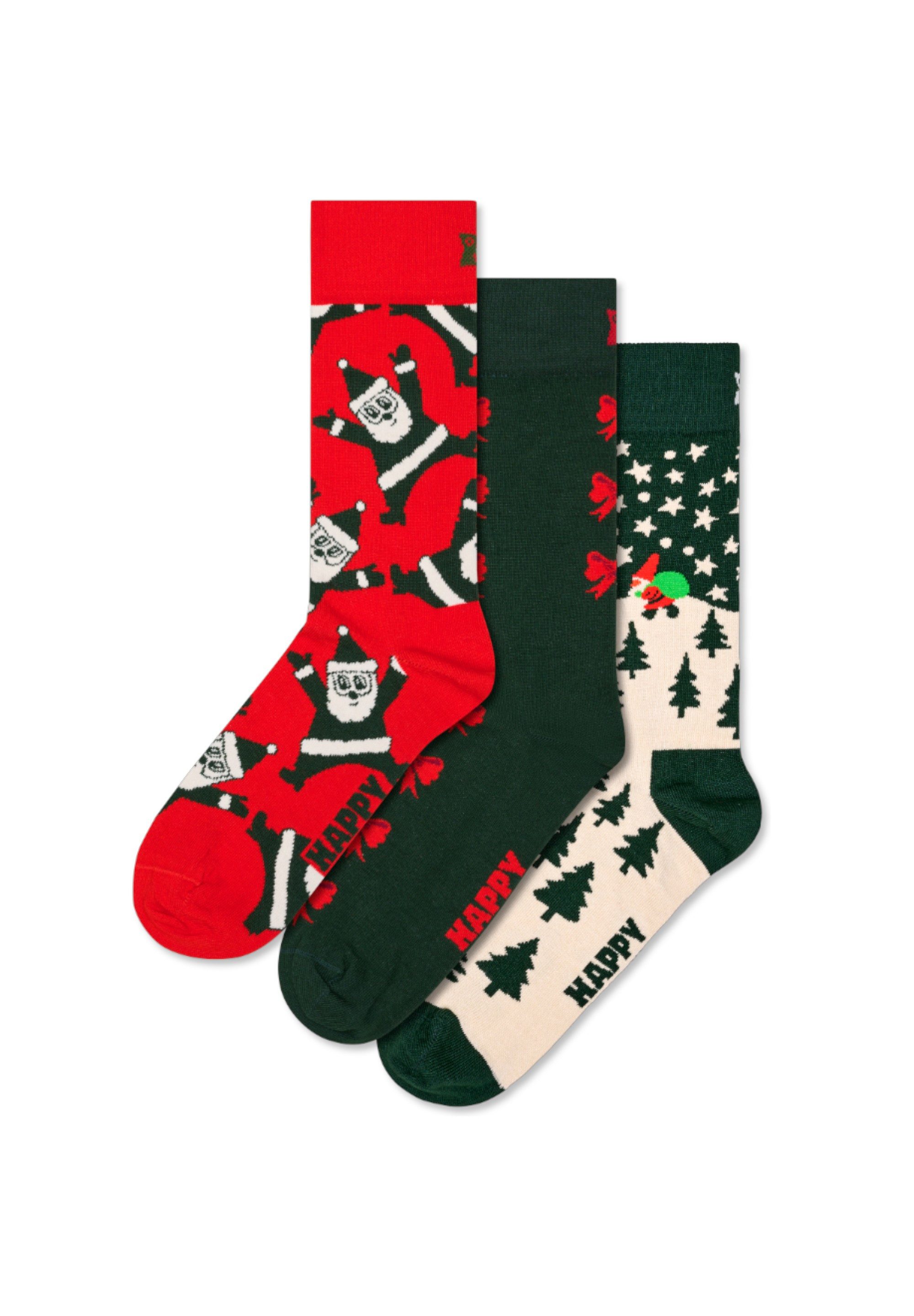Happy Socks Basicsocken 3-Pack Santa Socks Gift Set Verstärkte Ferse, besse günstig online kaufen