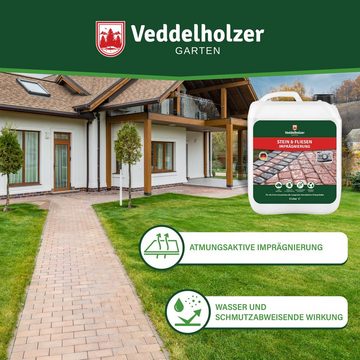 Veddelholzer Garten 5 L Steinversiegelung universell anwendbar für saugfähigen Oberflächen Naturstein-Imprägnierung