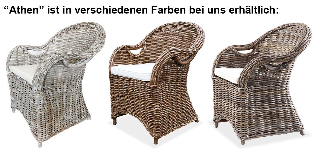 LioLiving Sessel LIO Rattansessel *ATHEN* (400185) weiss
