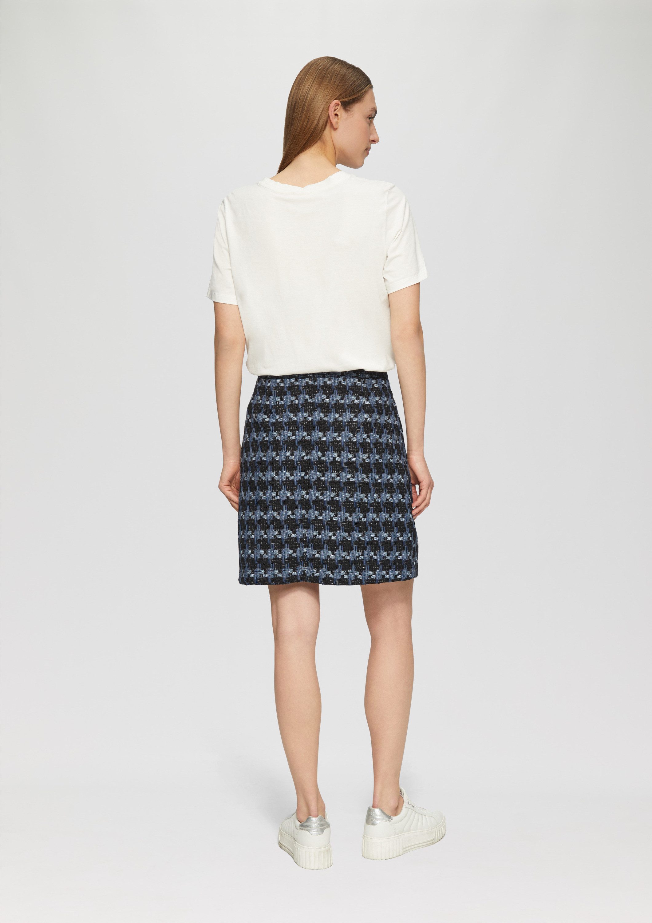 s.Oliver Minirock Rock Gemusterter Bouclé-Rock