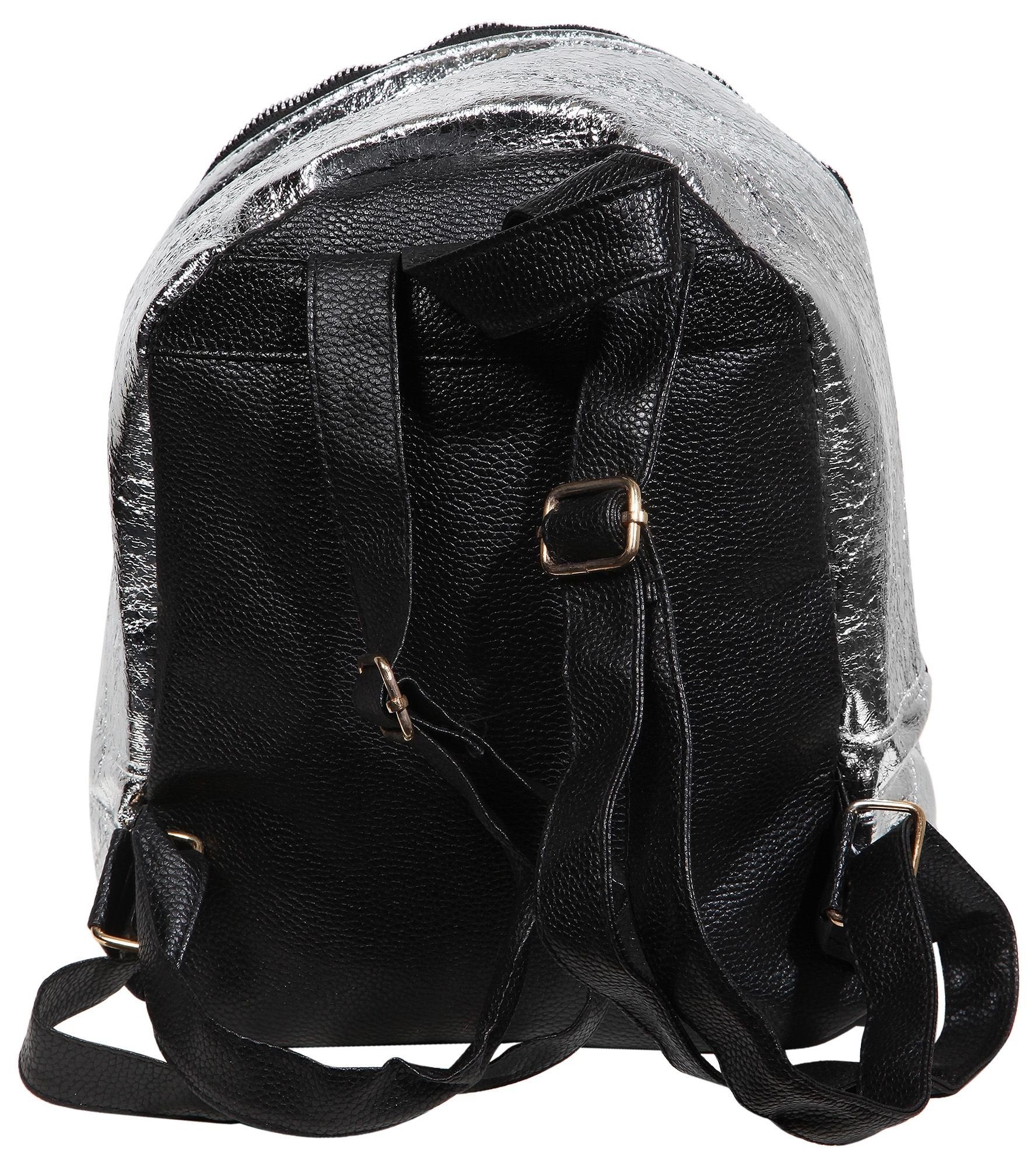 Cham Cham Rucksack Ranya Metallic Tasche Tragetasche aus Lederimitat – Bild 4 von 4