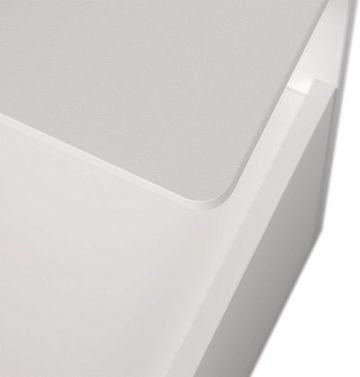 Woltu Nachttisch (2-St), Sofatisch mit Ablagefläche aus MDF 40x35x62cm Weiß