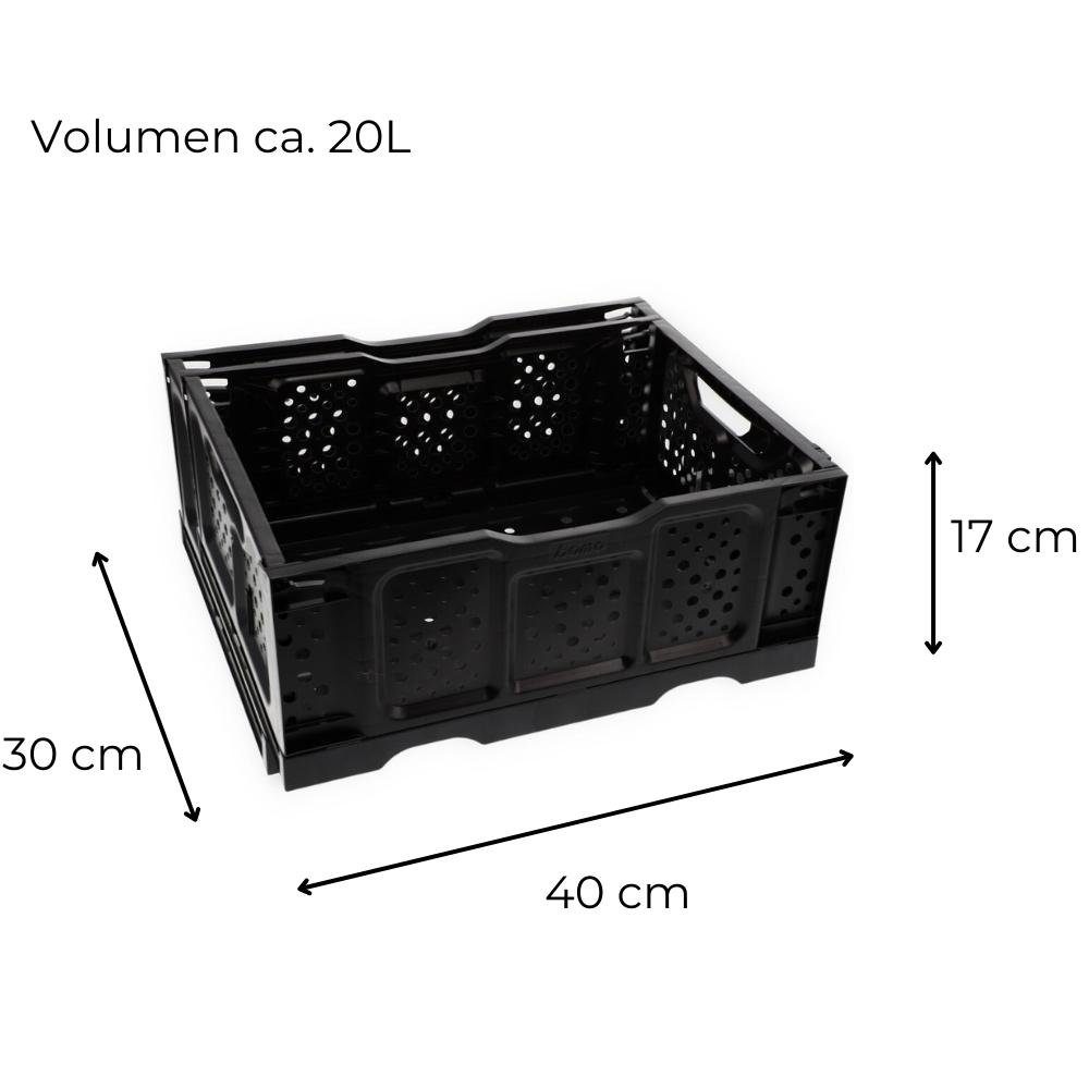 5x Klappbox mit Bügel Einkaufskorb 32L faltbar, klappbar Transportbox Kiste