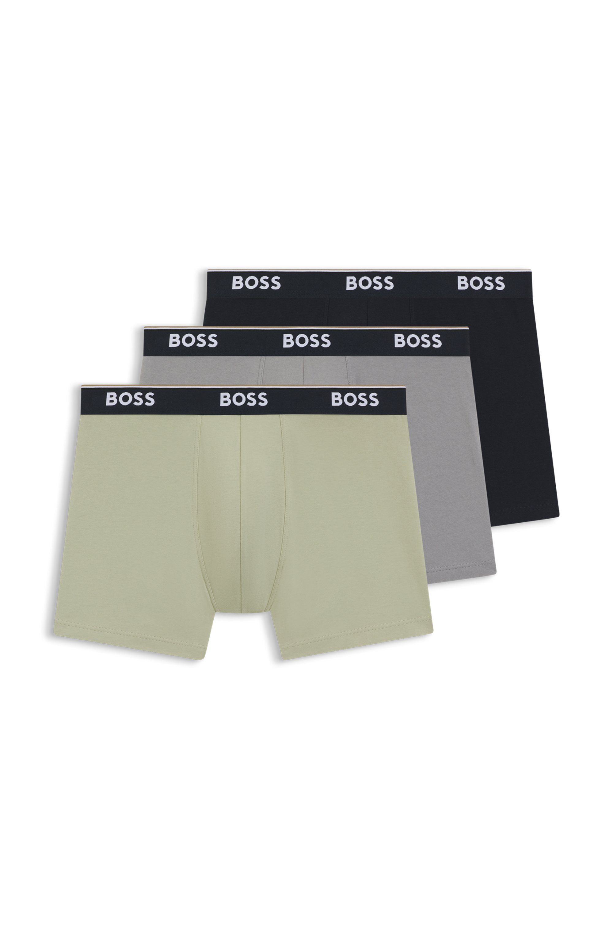 BOSS Boxershorts (Packung, 3-St) aus bequemer Stretch-Baumwolle, körpernah, mittlere Bundhöhe