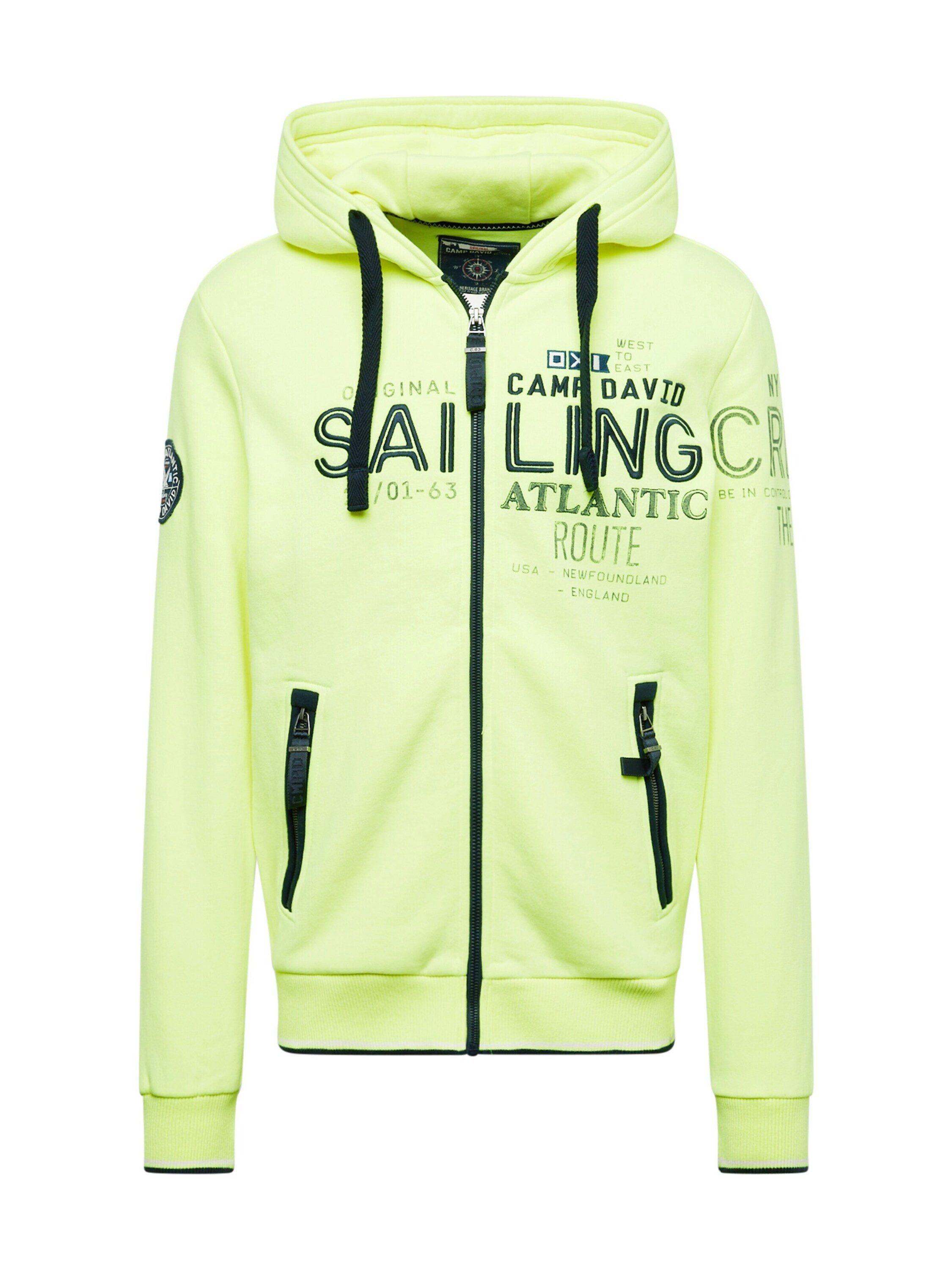 CAMP DAVID Sweatjacke (1-tlg), Label Patch/Label Flag