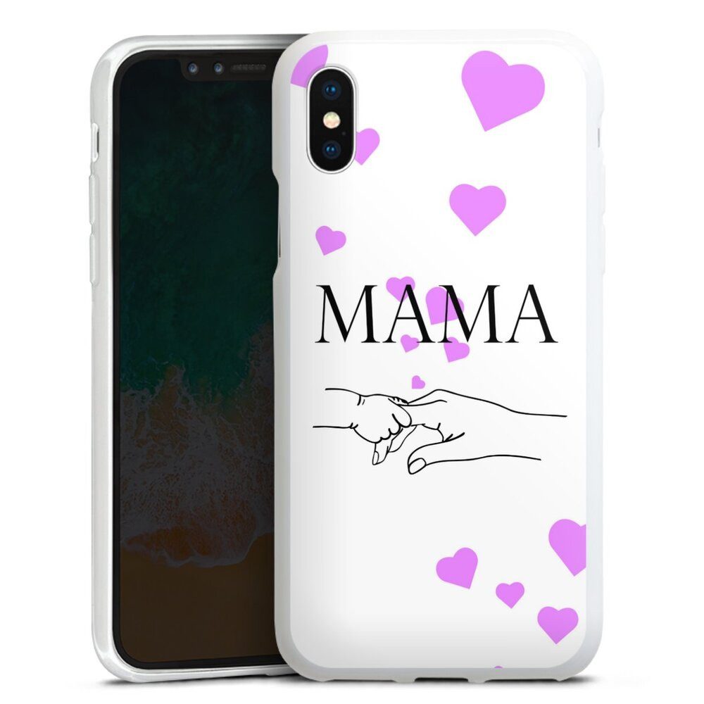 DeinDesign Handyhülle Muttertag Mama Familie Muttertag-Mama und kinder, Apple iPhone X Silikon Hülle Bumper Case Handy Schutzhülle