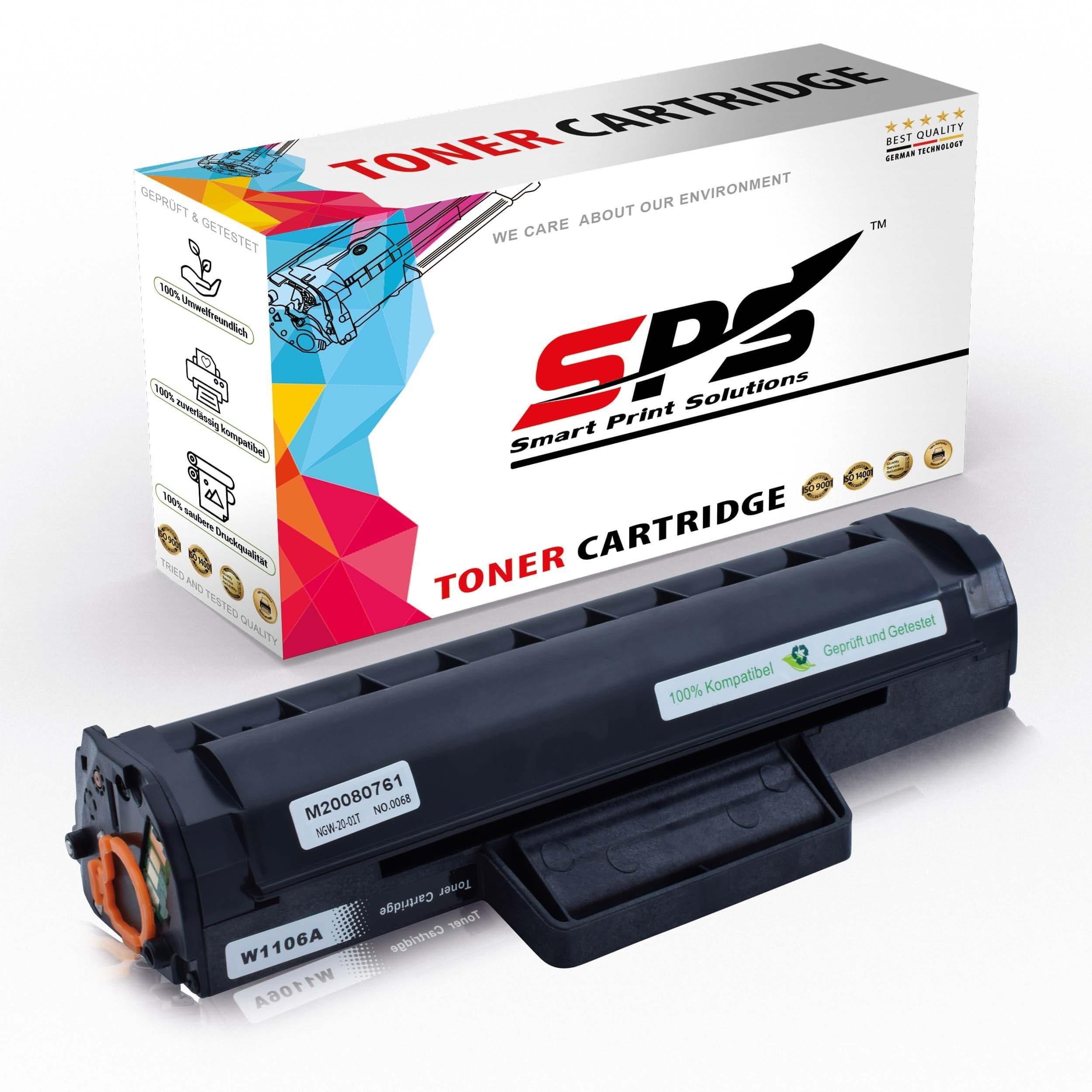 SPS Tonerkartusche Kompatibel für HP Laser MFP 135 wg (W1106A/106A) Toner-Kartusche Schwa, (1er Pack)
