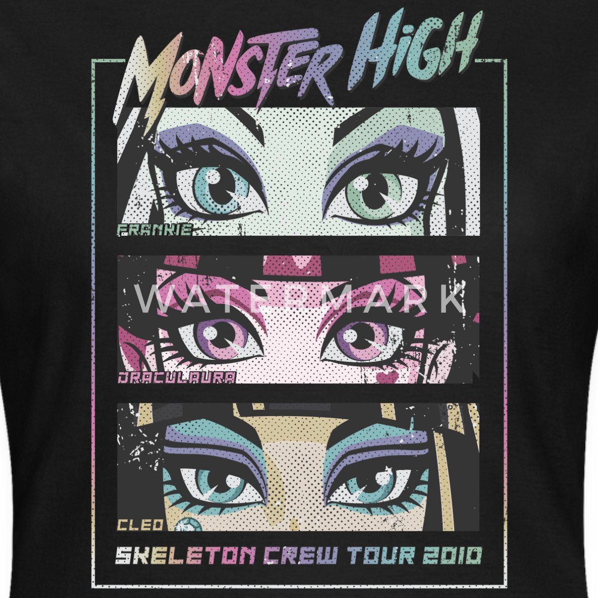 Spreadshirt T-Shirt Monster High™ Skeleton Crew Tour 2010 Frauen T-Shirt (1-tlg) Slim Fit, fällt klein aus