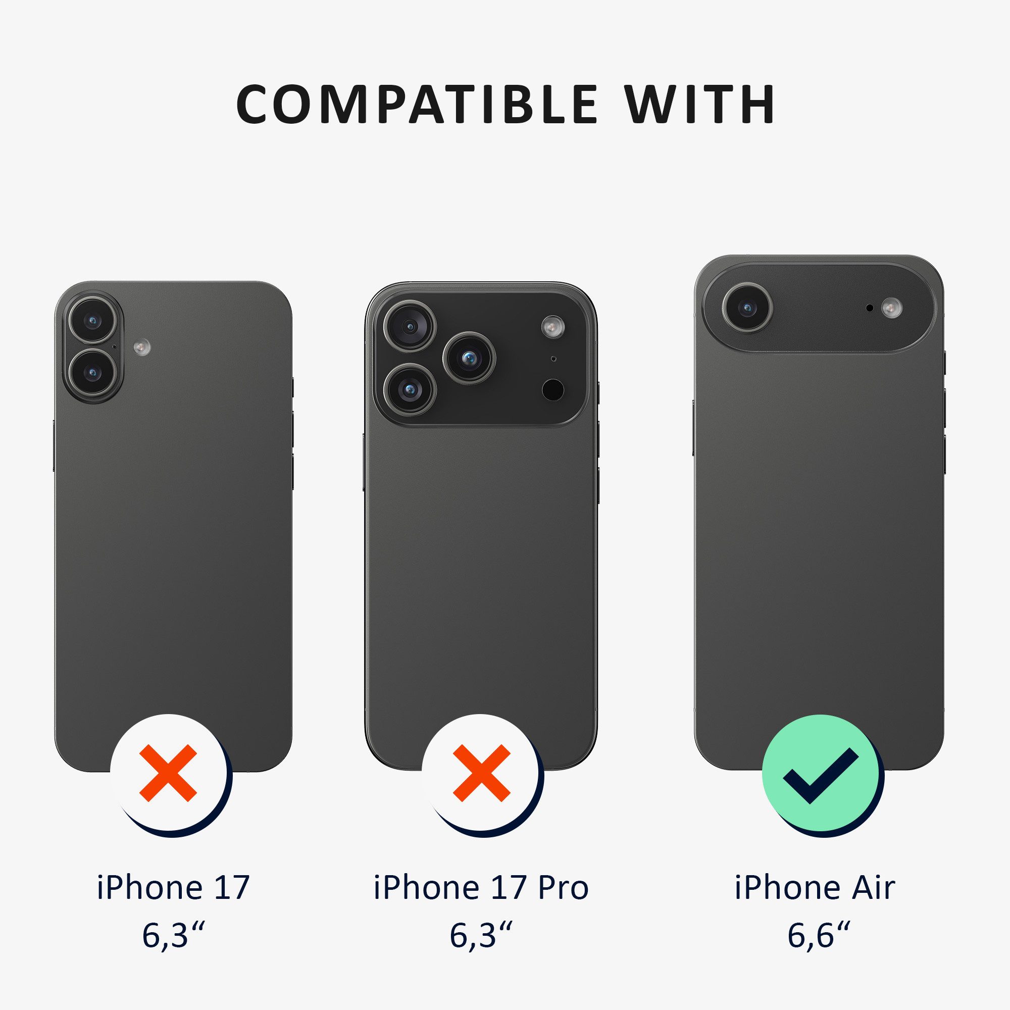 kalibri Smartphone-Hülle Hülle für Apple iPhone Air Aramid Handy Schutzhülle, Cover Case Handyhülle - Kompatibel mit MagSafe
