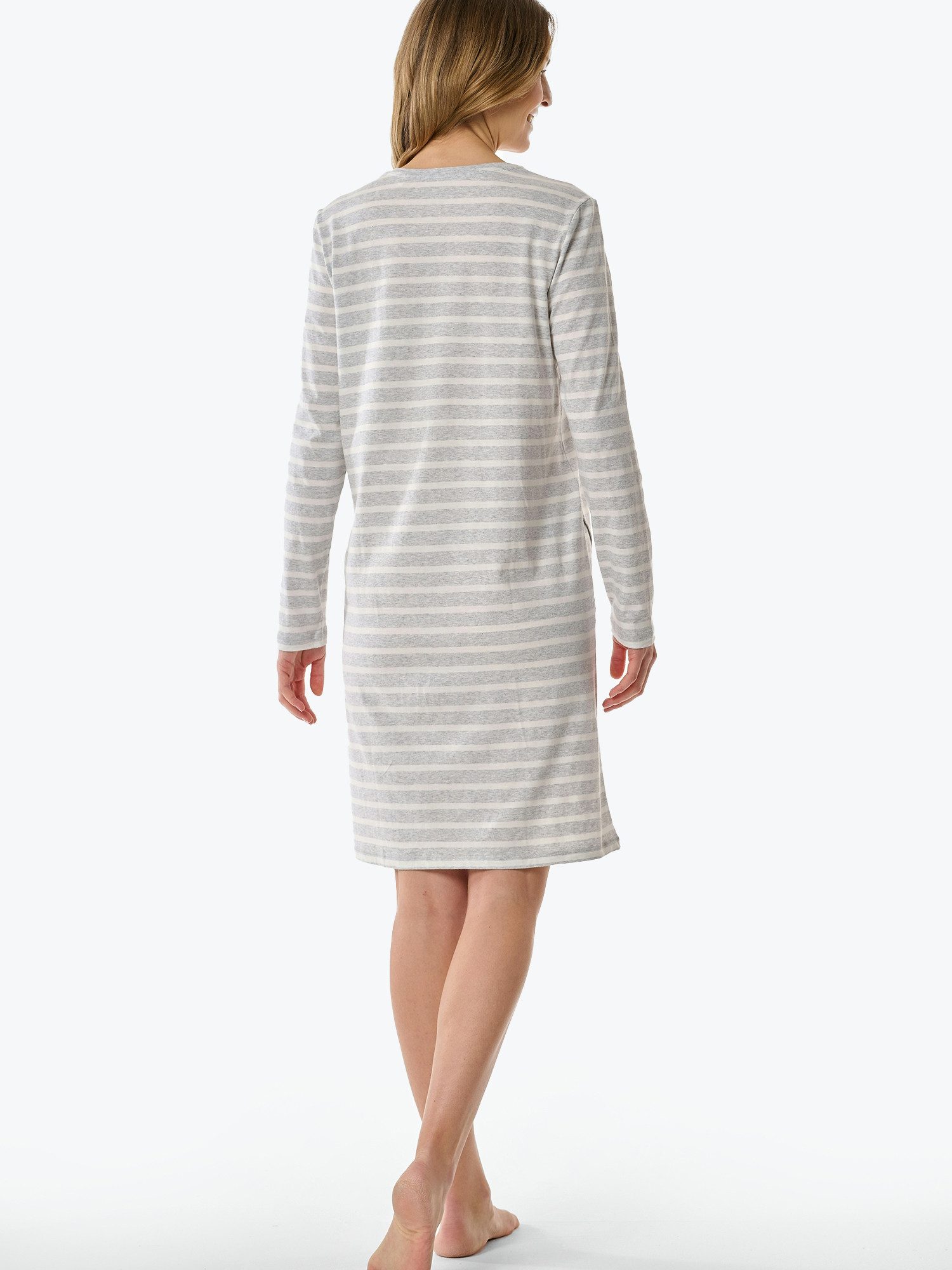Schiesser Nachthemd langarm 95cm - Casual Essentials Nacht-hemd schlafmode sleepwear – Bild 3 von 5