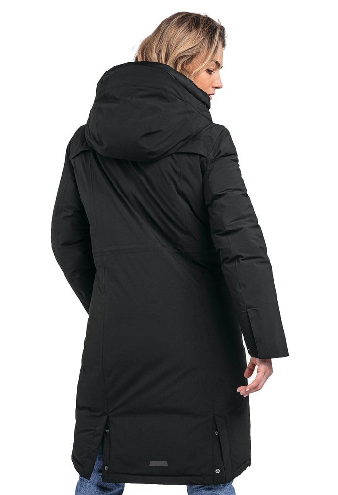 Schöffel Daunenmantel Down Parka Canterbury (4-Wege-Stretch, sehr warm, wasserdicht) schwarz