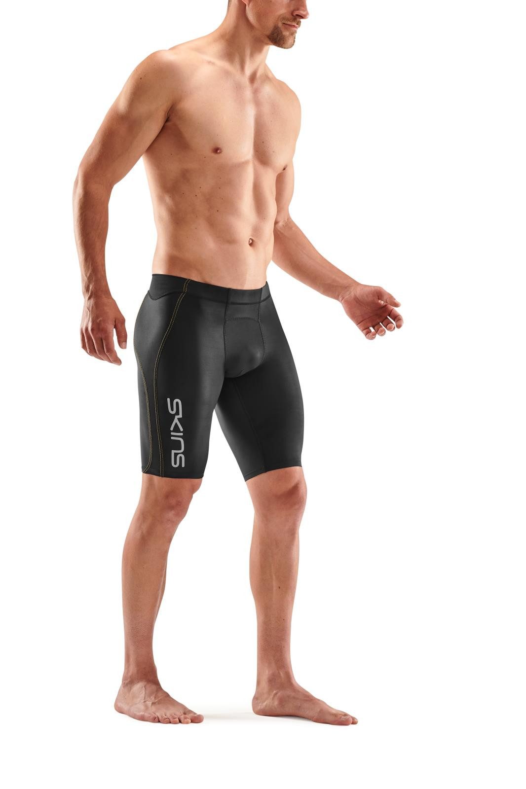Skins Funktionshose 3-Series Half Tight 400 Short (enganliegend) kurz schwarz/gelb Herren