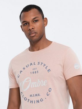 OMBRE Print-Shirt Herren-T-Shirt aus Baumwolle mit Aufdruck