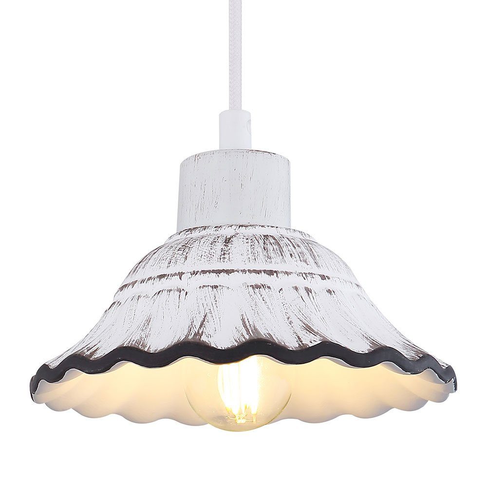 GLOBO LIGHTING Wandleuchte, Leuchtmittel nicht inklusive, Wandlampe Spotstrahler Esszimmer Holz Keramik weiß getüncht schwarz H