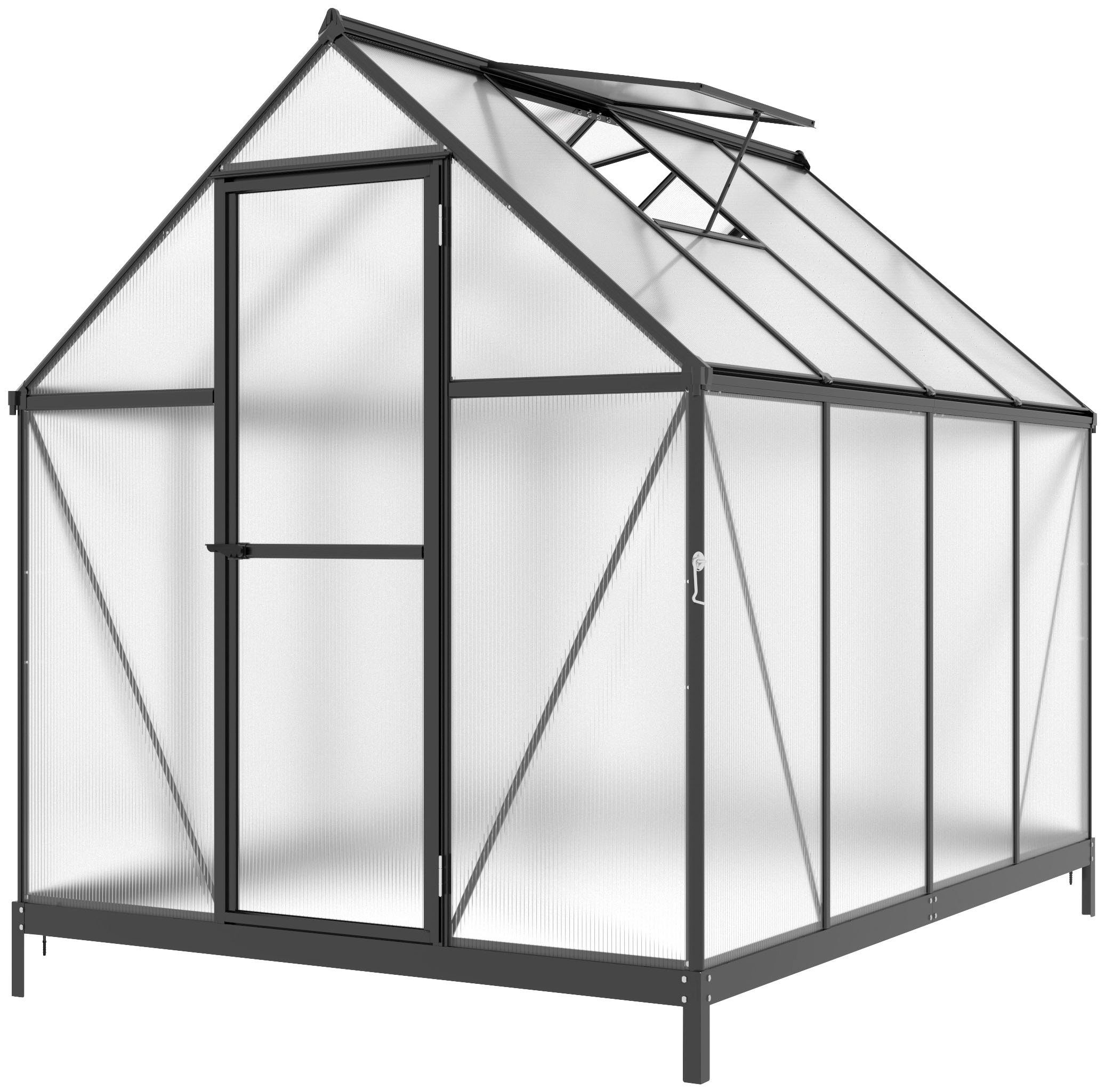 KONIFERA Gewächshaus, BxTxH: 182 x 243 x 208 cm, 4 mm Wandstärke, Set, mit günstig online kaufen