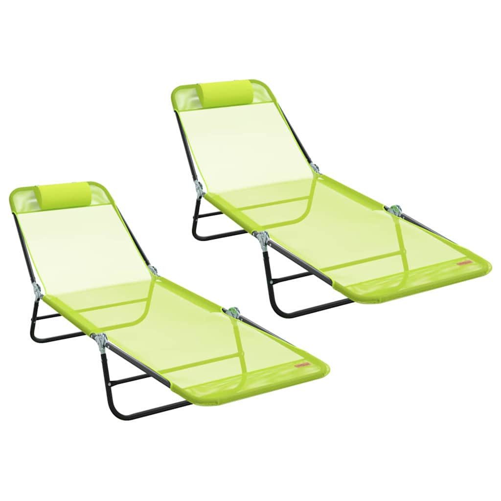 vidaXL Gartenliege Klappbare Sonnenliege 2 pcs günstig online kaufen