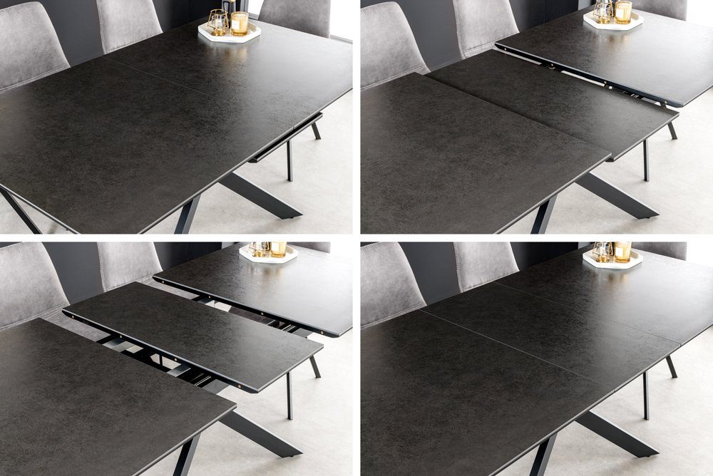 riess-ambiente Esstisch ALPINE 160-200cm anthrazit/schwarz - Keramik, Metall, ausziehbar (Einzelartikel, 1-St), mit Platz für 10 Personen – ideal für Esszimmer  – Bild 5 von 5