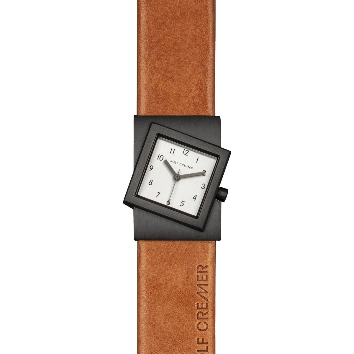 Rolf Cremer Quarzuhr Rolf Cremer Uhr Turn S 507761 Lederband, Edelstahl, braun, grau, (1-tlg)