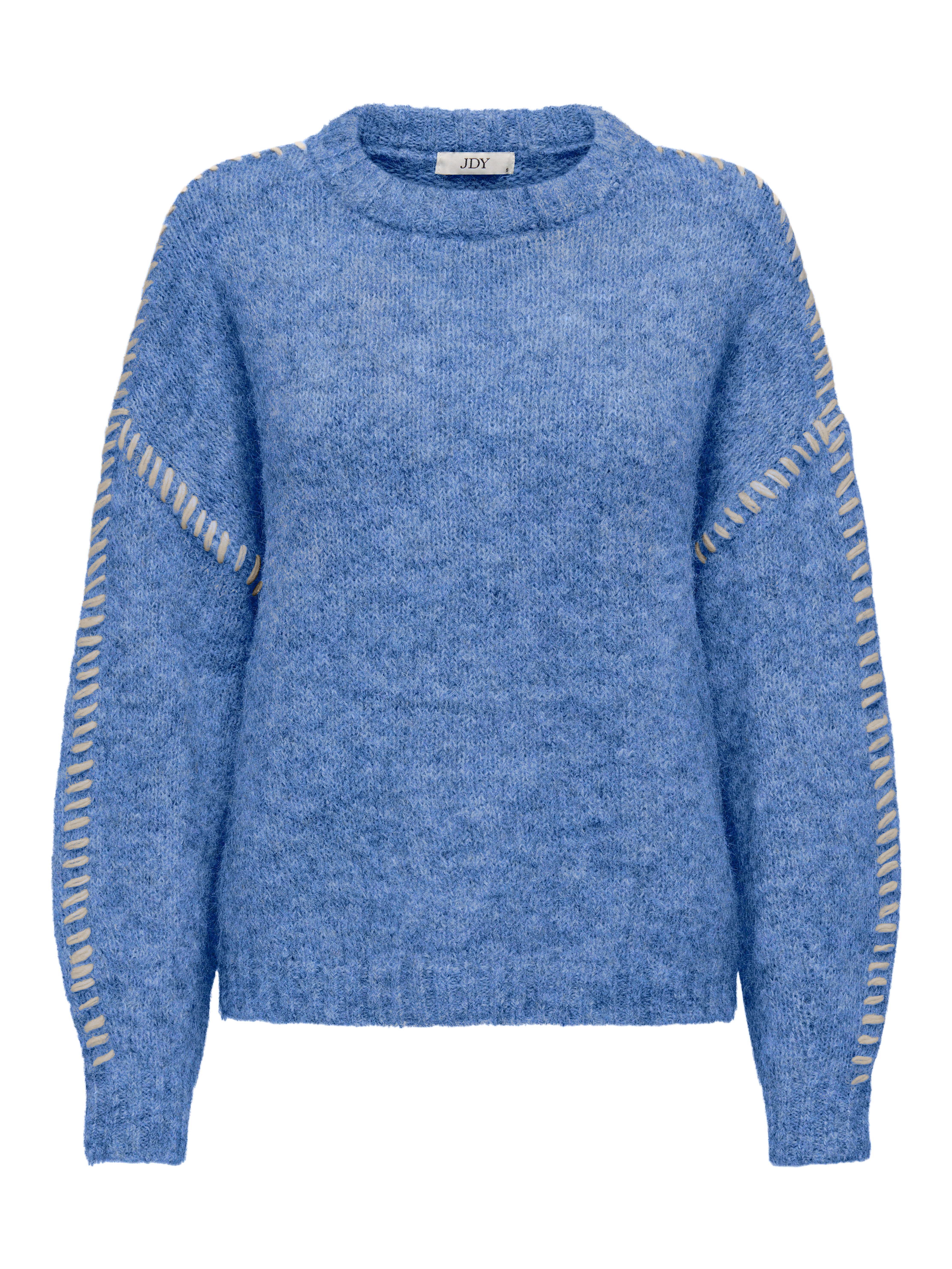 JDY Rundhalspullover JDYZOEY LIFE L/S ON STITCH PULL KNT NOOS mit dekorativ günstig online kaufen