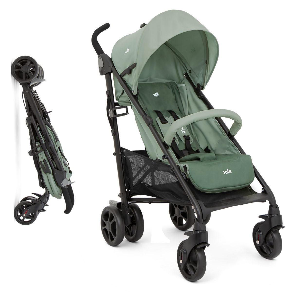 Joie Kinder-Buggy Brisk LX - Laurel, Sportwagen mit Liegefunktion & Einhand-Faltung bis 22 kg belastbar