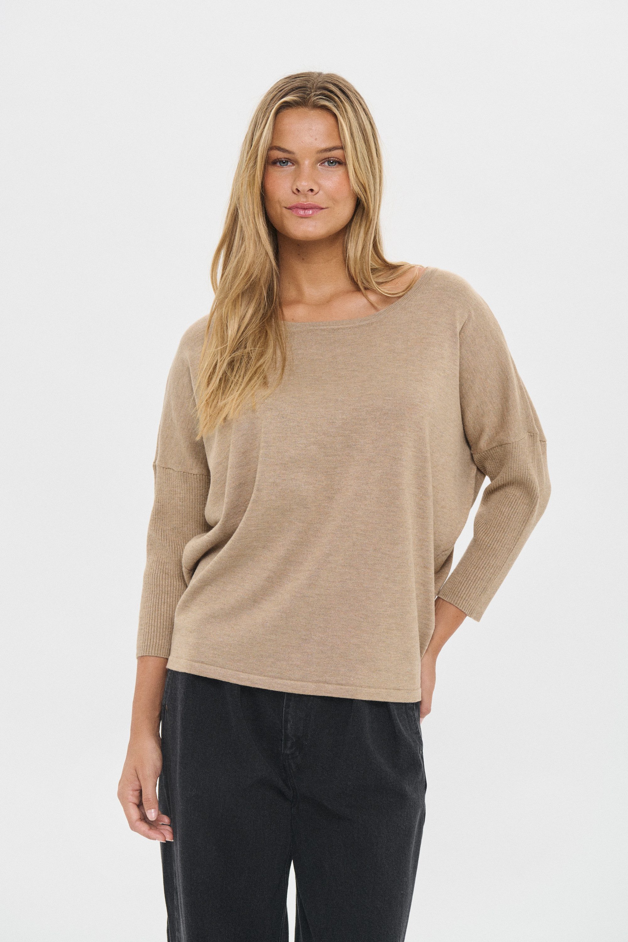 Saint Tropez Strickpullover A2561, MilaSZ R-Neck günstig online kaufen