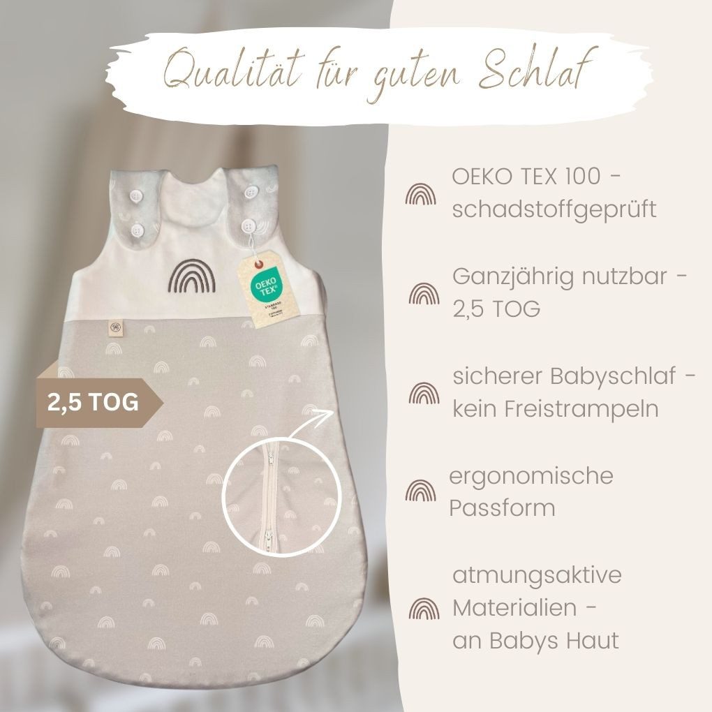 DIKOS Babyschlafsack Babyschlafsack ohne Füße 2,5 TOG