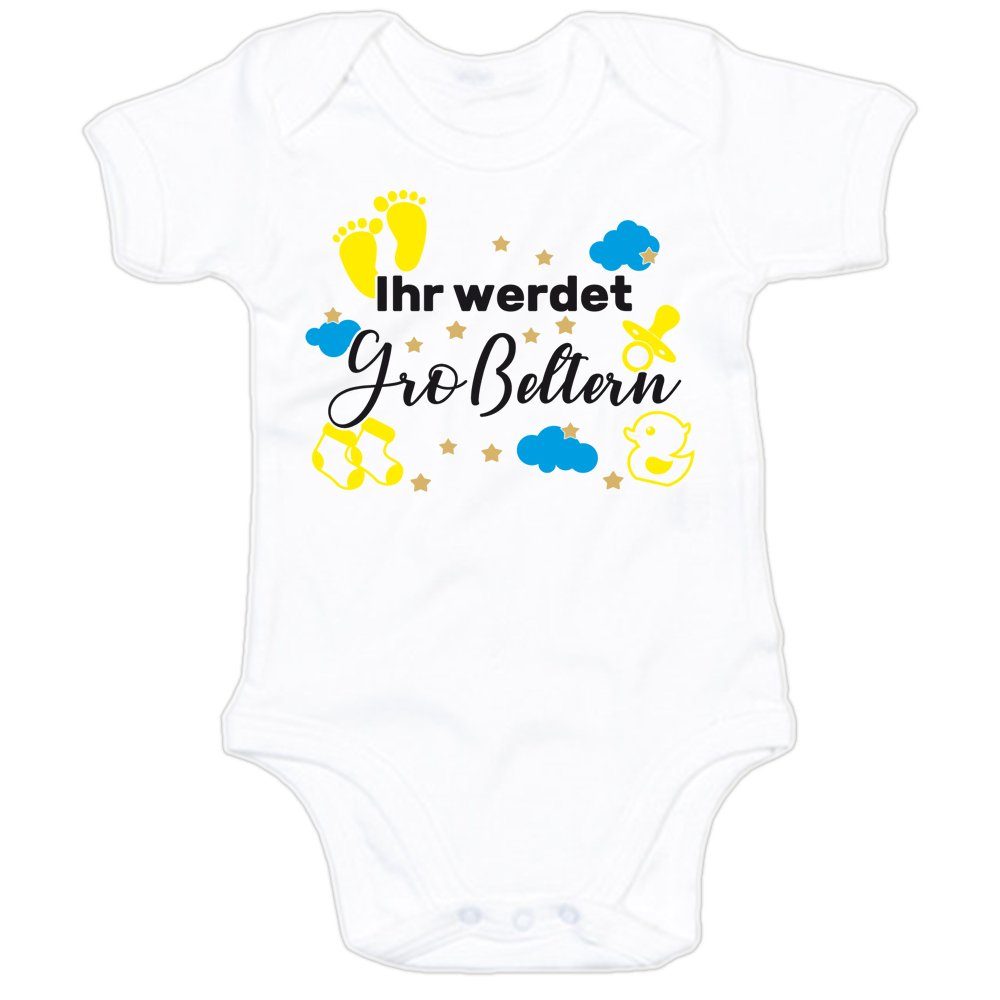 G-graphics Kurzarmbody Ihr werdet Großeltern Baby Body mit Spruch / Motiv / Aufdruck • für „Oma & Opa to be“
