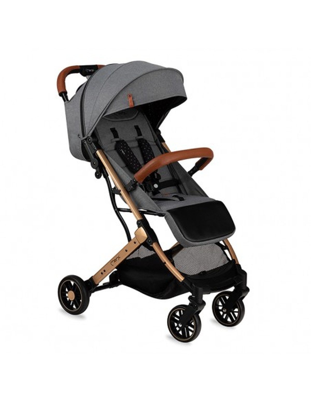 MoMi Kinder-Buggy MoMi ESTELLE Buggy – leicht, kompakt, mit verstellbarem Verdeck, 4-Rad-Stoßdämpfung, abnehmbarer Schutzbügel, erweiterbarer Griff