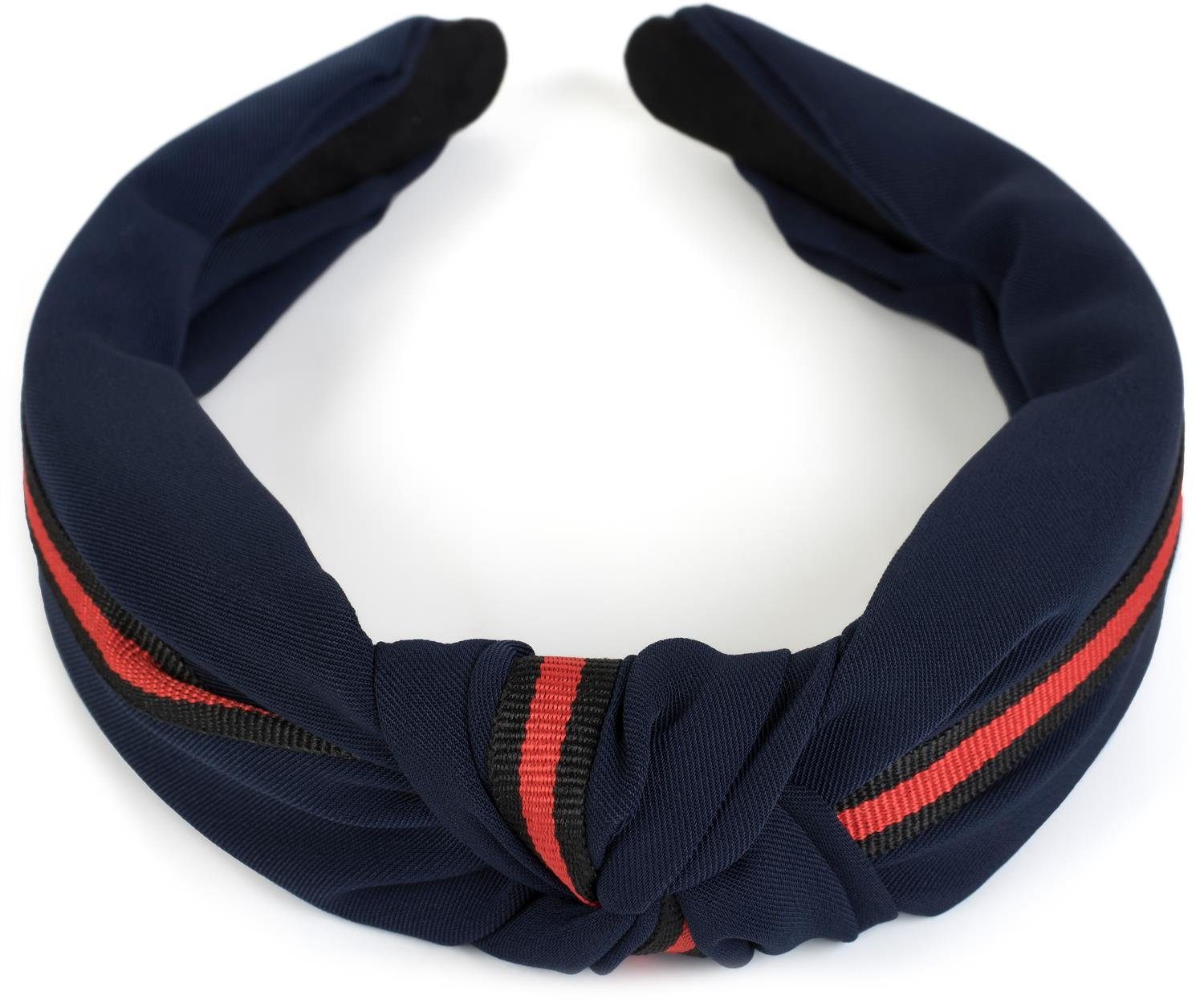 styleBREAKER Haarband, 1-tlg., Haarreif mit Band in Rot-Schwarz