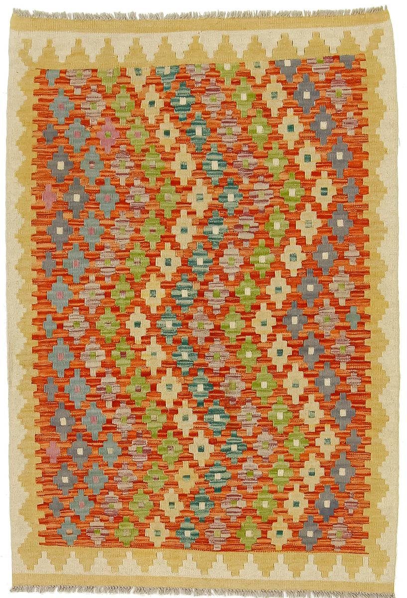 Orientteppich Kelim Afghan 105x154 Handgewebter Orientteppich, Nain Trading, rechteckig, Höhe: 3 mm
