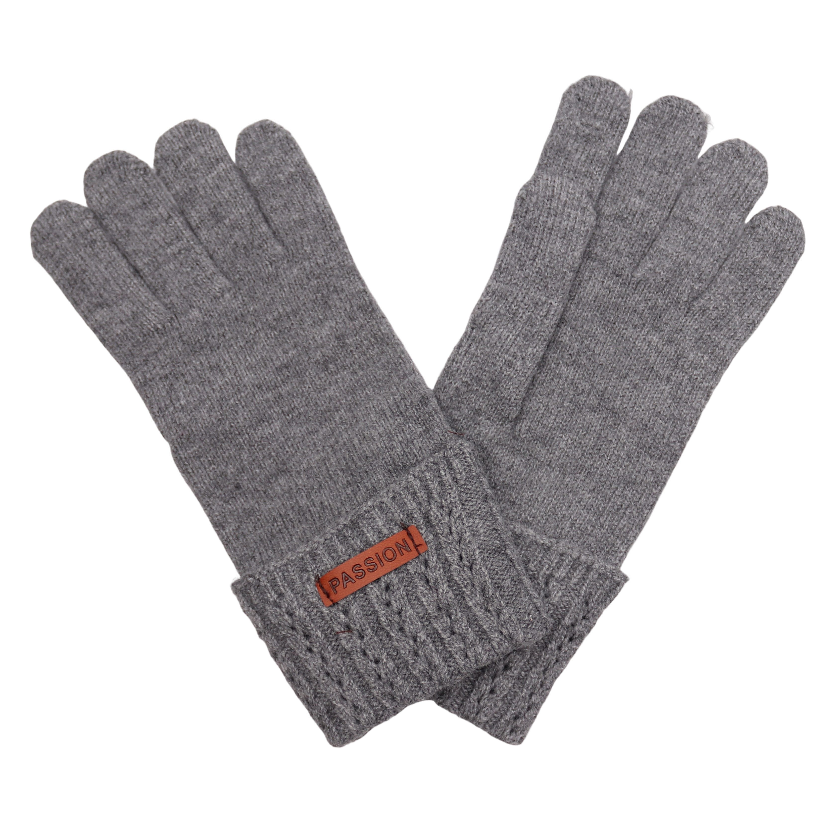 MIRROSI Strickhandschuhe Damen Handschuhe warm Weich, Einheitsgröße Zopfmuster sehr weich und warm ideal für Herbst oder Winter