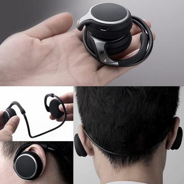 GelldG Kleine Bluetooth-Kopfhörer des Kopfes kabelloses Sportkopfhörer wireless Kopfhörer