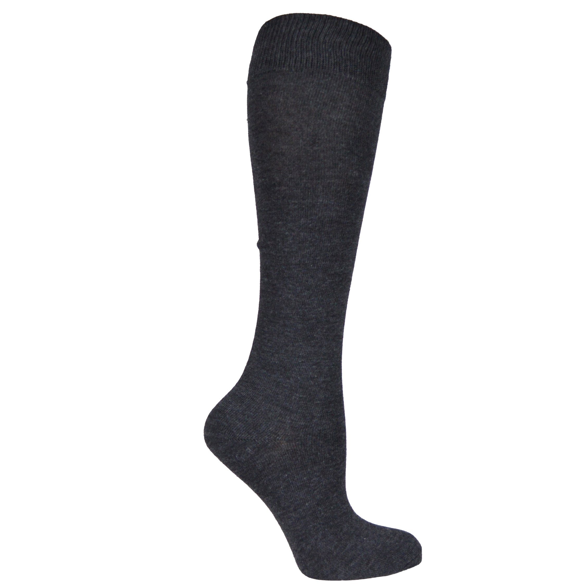 Socked Kniestrümpfe Damen Kniestrümpfe, Baumwolle (6-Paar, 4 verschiedene Farben) Baumwolle, lange Socken,Strümpfe, guter Halt, kniehoch, Uni / Karo