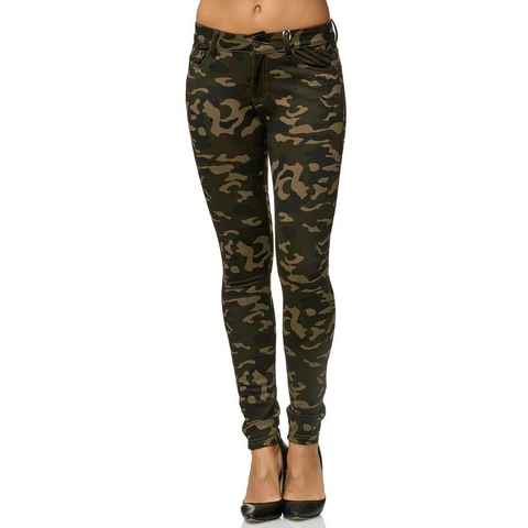 Elara Jeggings Elara Damen Stretch Hose Jeggings Skinny Fit (1-tlg)