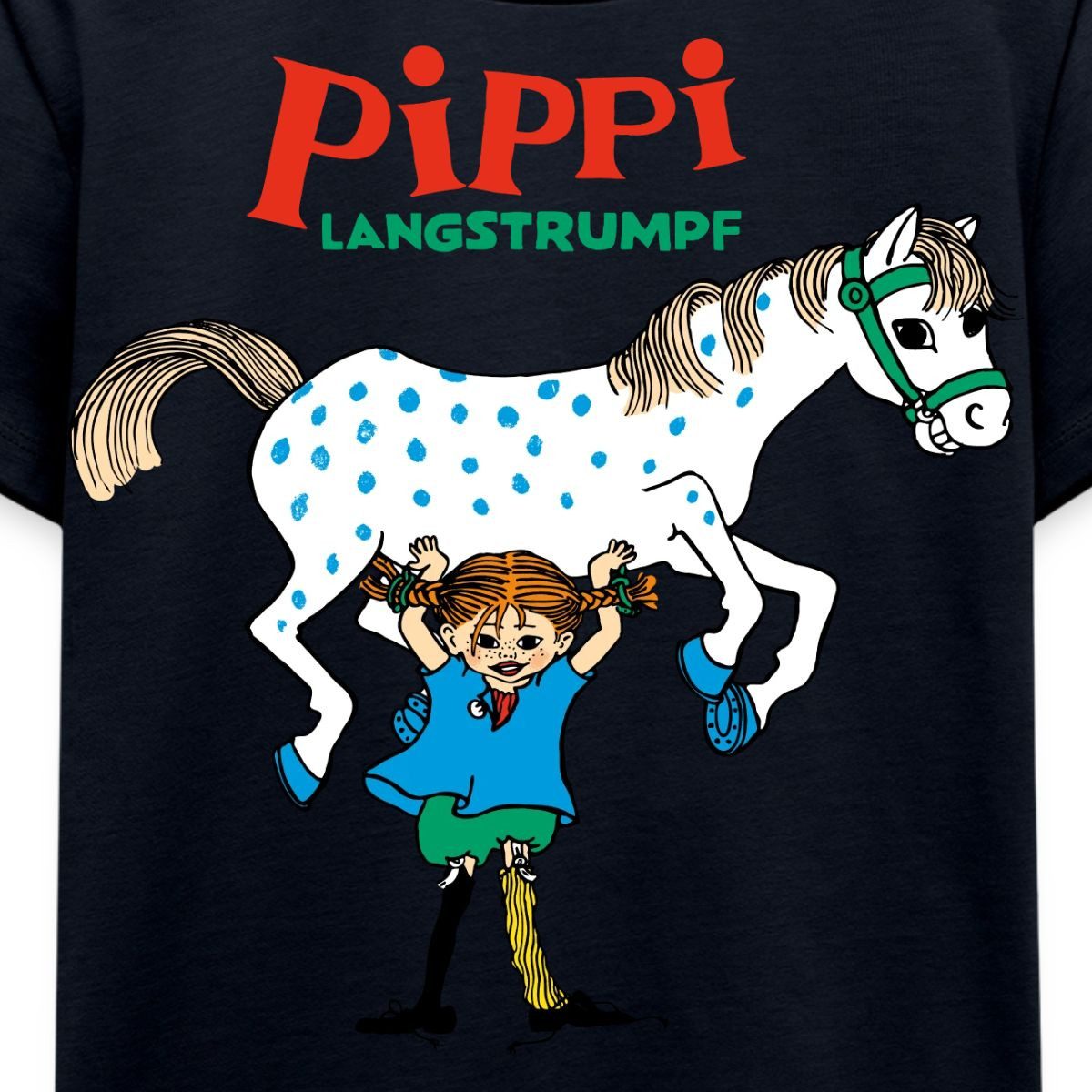 Spreadshirt T-Shirt Pippi Langstrumpf Pippi Hebt Kleiner Onkel Kinder Premium T-Shirt (1-tlg)