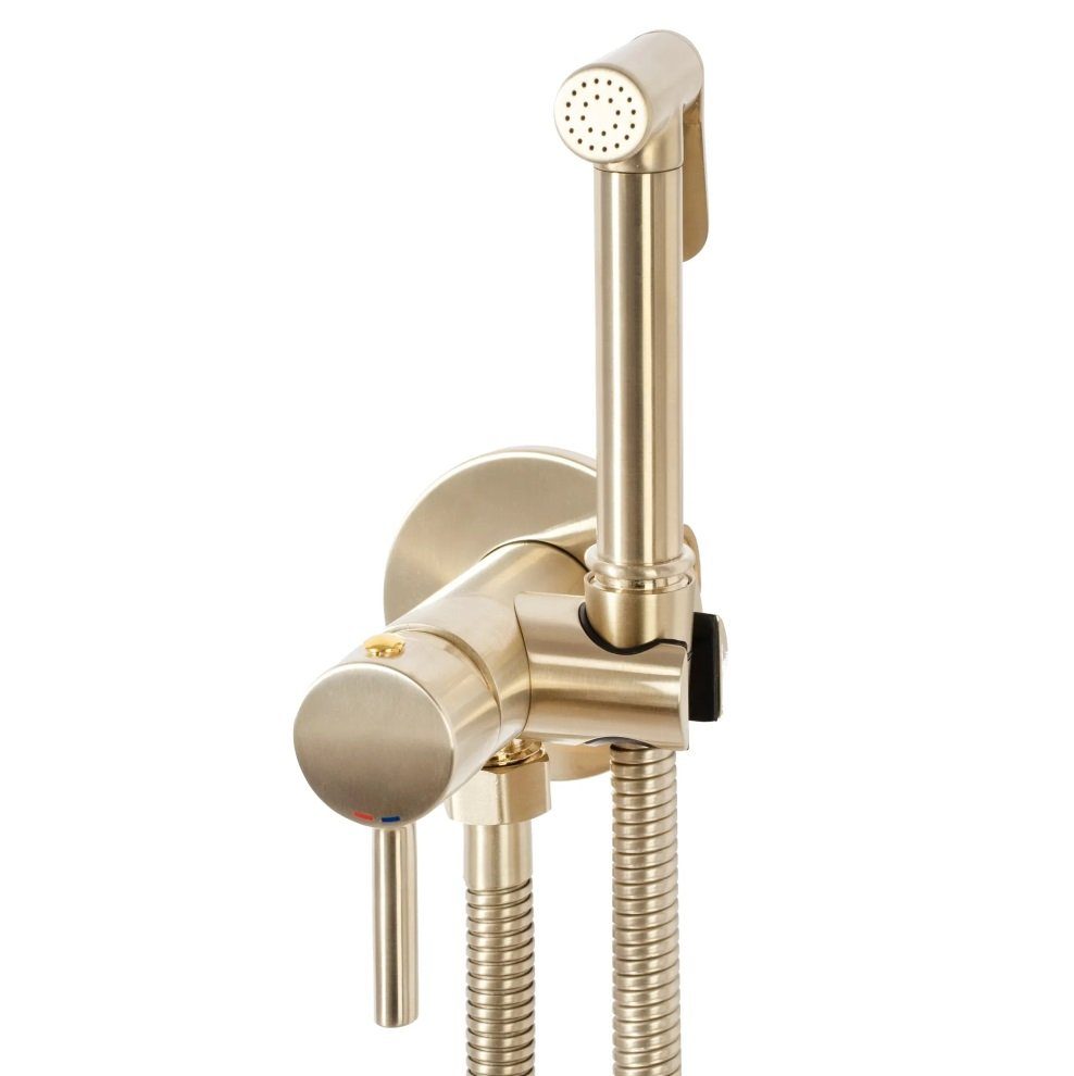 wohnwerk.idee Bidetarmatur Bidet Intimdusche Gold Matt Gebürstet Poliert