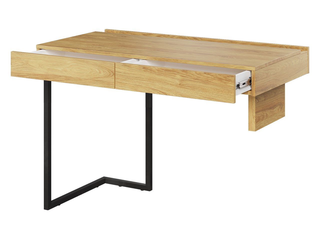 MIRJAN24 Schreibtisch Teen Flex 2S TF-06 (mit 2 Schubladen), Schreibtisch universell Links / Rechts, Metallfüße