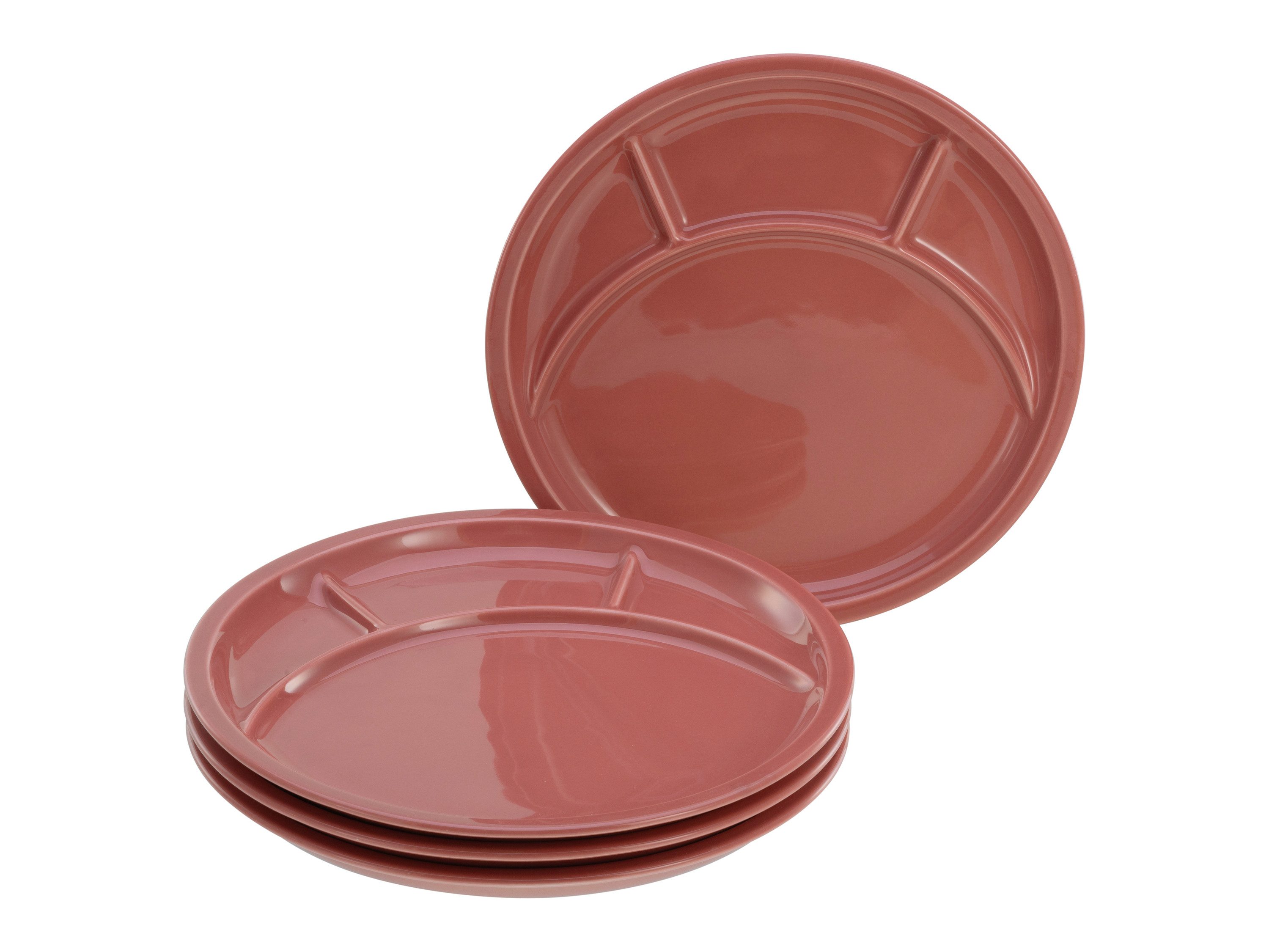 CreaTable Тарелки Universal Rot Fondueteller 4-tlg, (4 St)