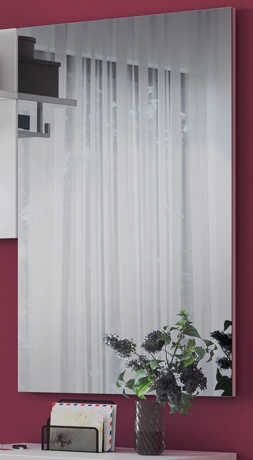 x (Garderobenspiegel weiß, 85 Linus cm) xonox.home Wandspiegel 55