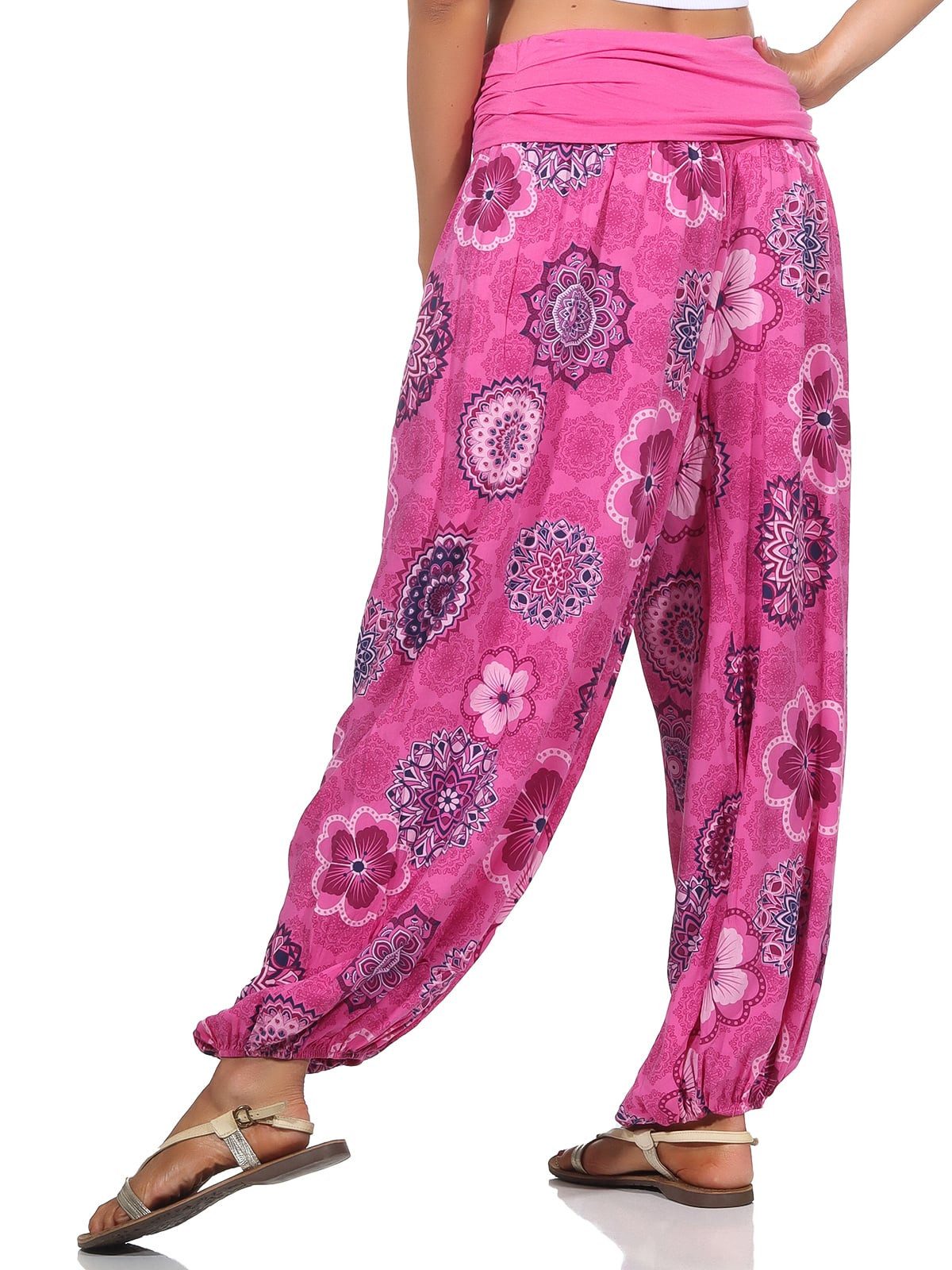 OriginalYou Haremshose Sommerhose Damen Boho Flatterhose leichte Yoga-Hose weites Bein luftige & leicht, hautfreundliches Material – Bild 4 von 5