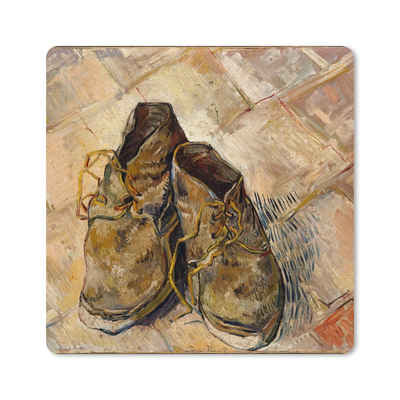 MuchoWow Gaming Mauspad Schuhe - Vincent van Gogh (1-St), Gaming, Rutschfester Unterseite, Mausunterlage, 80x80 cm, XXL, Großes