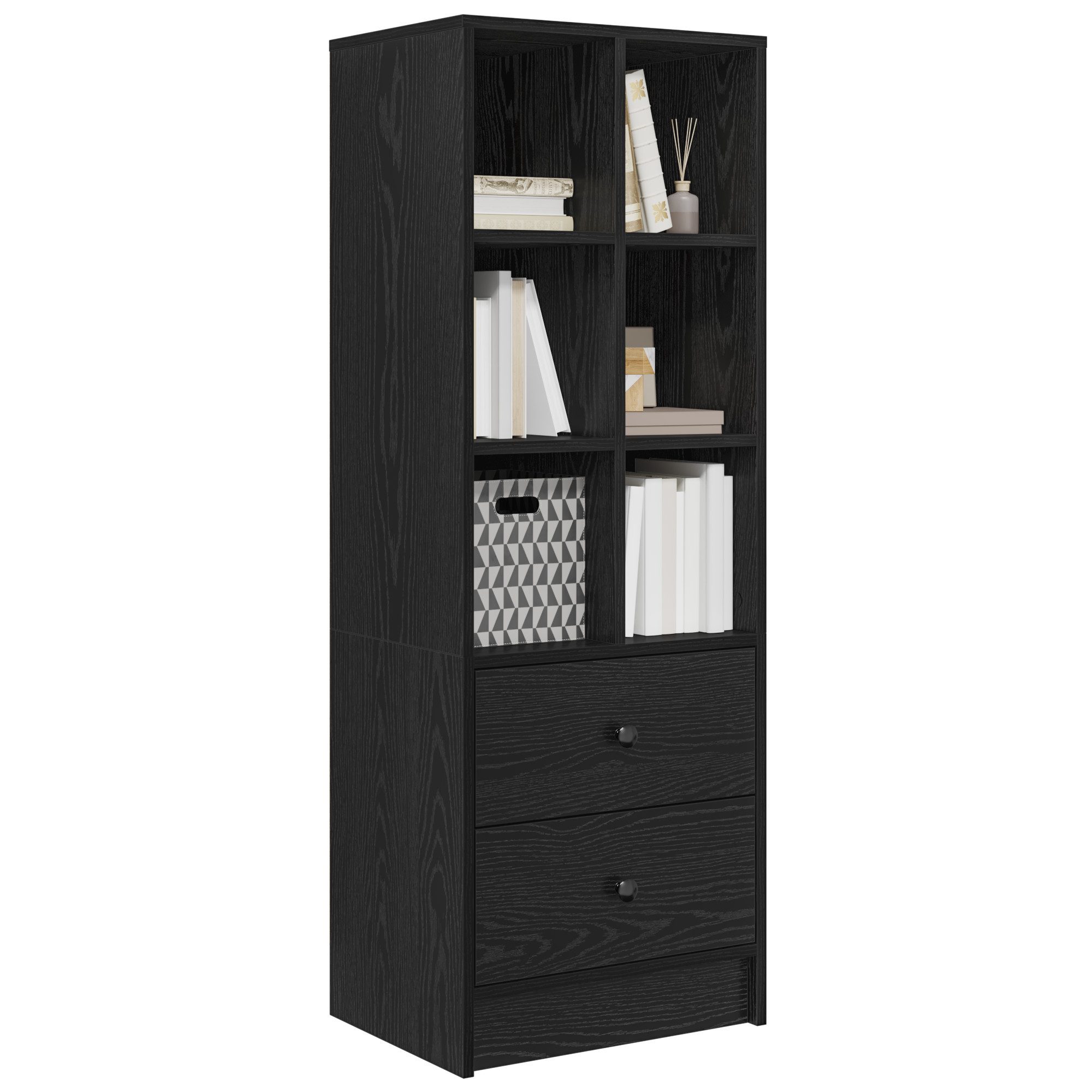 vidaXL Sideboard Schwarze Eichenregal Einheit Schwarze günstig online kaufen