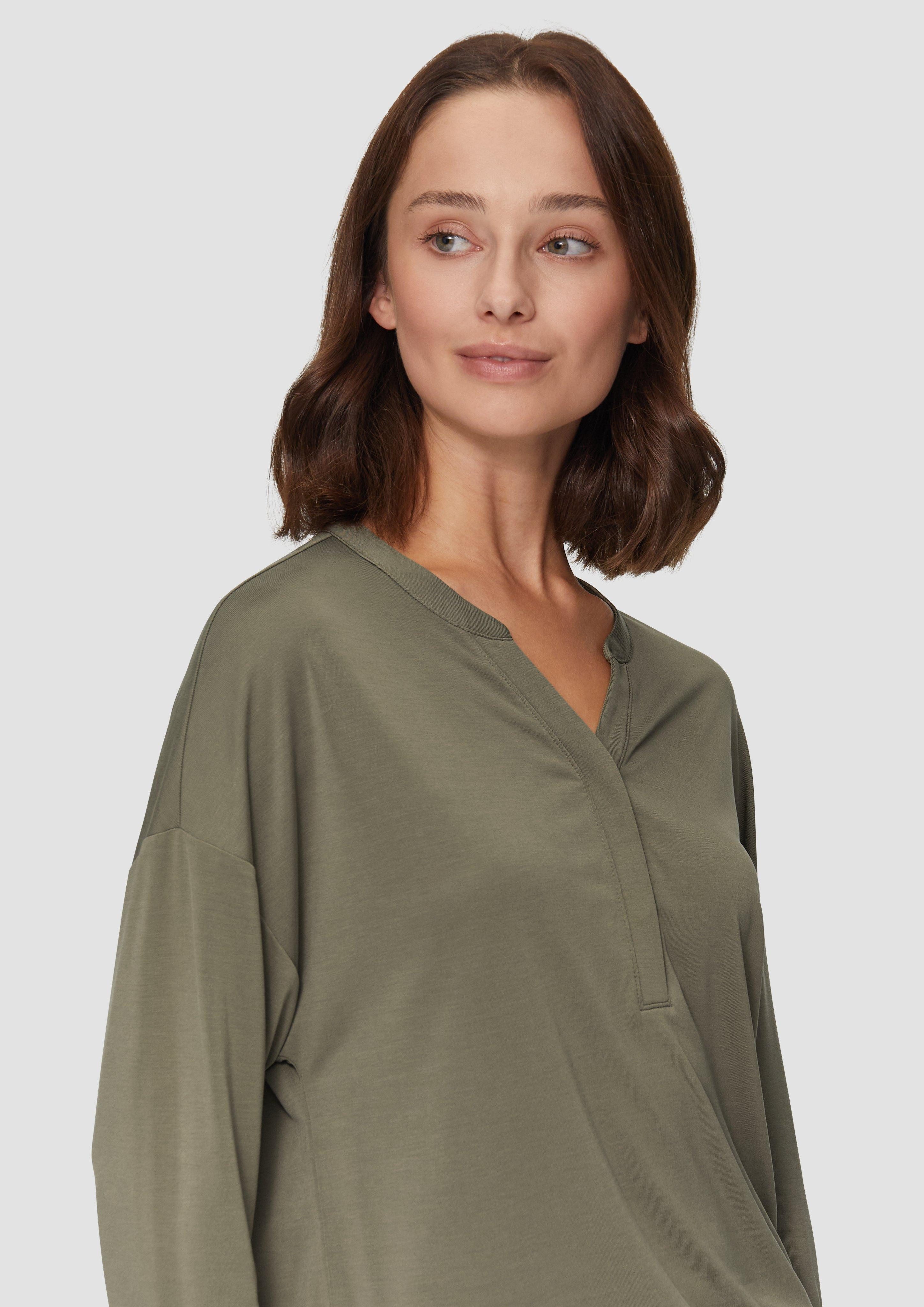 s.Oliver 3/4-Arm-Shirt Blusenshirt aus fließendem Modalmix günstig online kaufen
