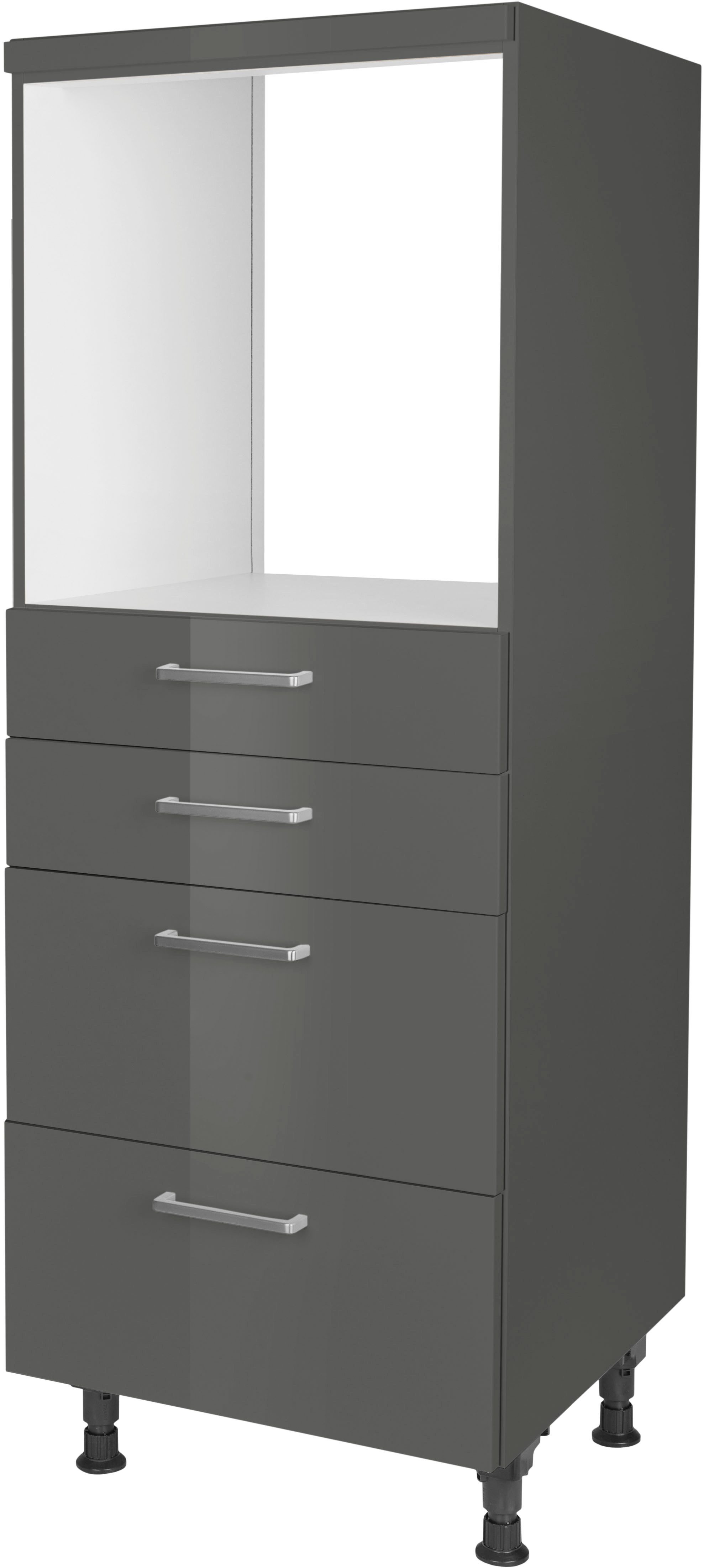 nobilia® Herdumbauschrank "Flash", mit Schubkästen und Auszügen, vormontiert, Breite/Höhe: 60/167,8 cm