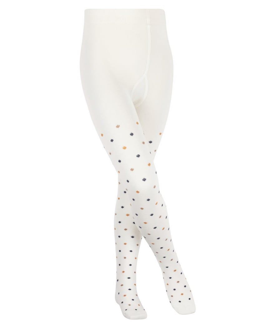 FALKE Strumpfhose Multidot (hautschmeichelnde Baumwolle) cremefarben Kinder