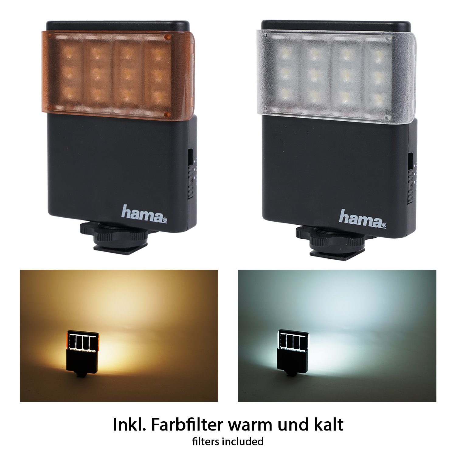 Hama LED Panel Flächen-Lampe Video-Leuchte Foto-Licht Blitzgerät, (Kamera-Licht)