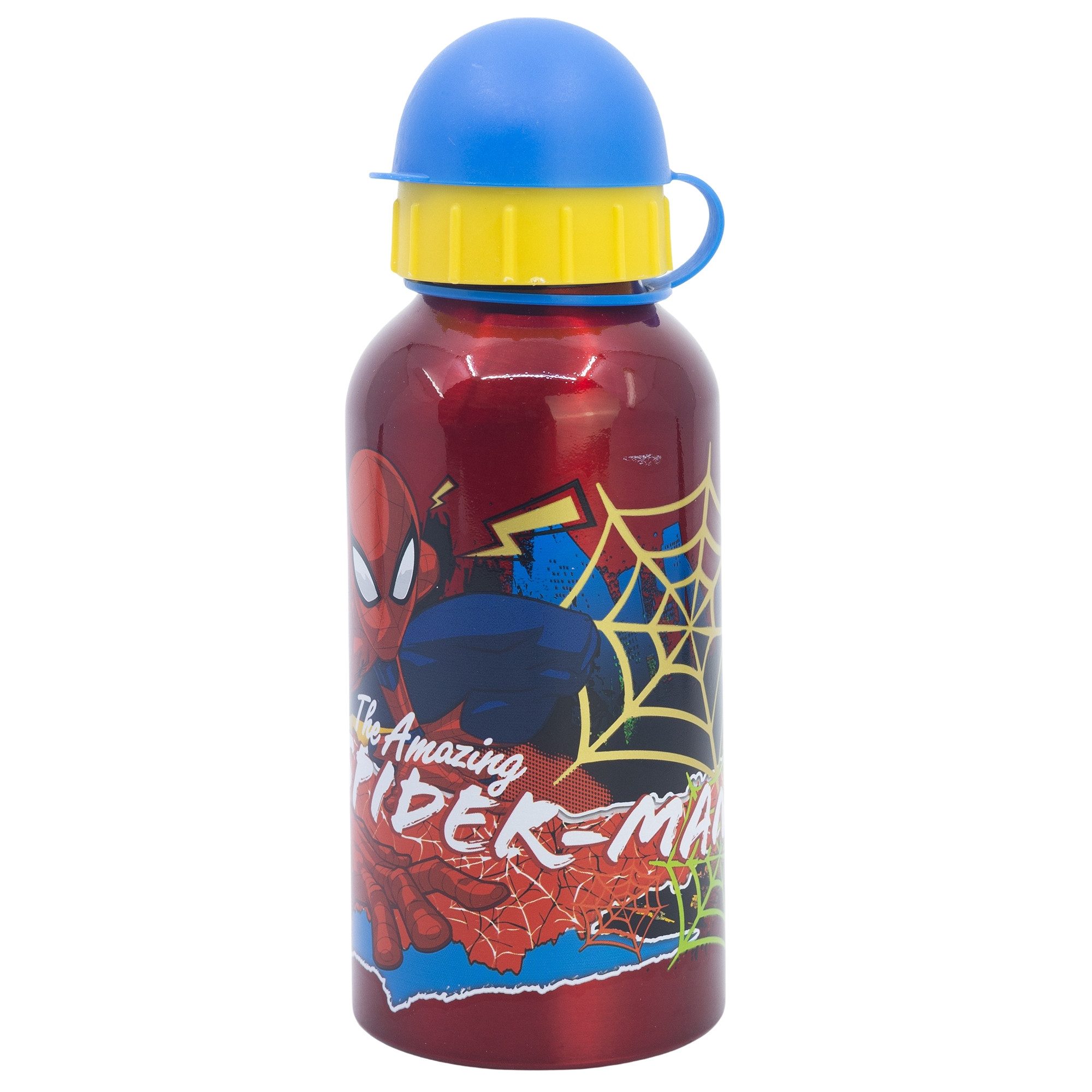 MARVEL Lunchbox Marvel Spiderman 2 tlg Kinder Set 3 Kammern Brotdose Alu Trinkflasche, (Spar-Set, 2-tlg., Spar-Set)