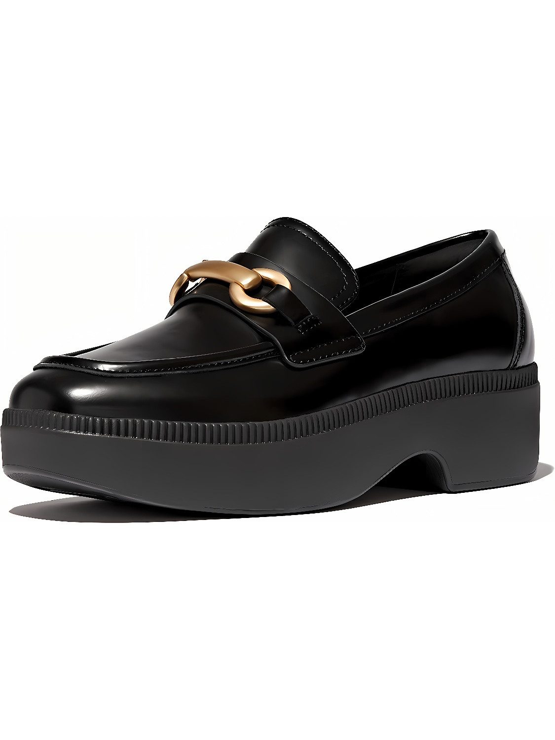 Fitflop F-Luma Chunky-Snaffle Box-Leather D/Wedge Loafers Sneaker