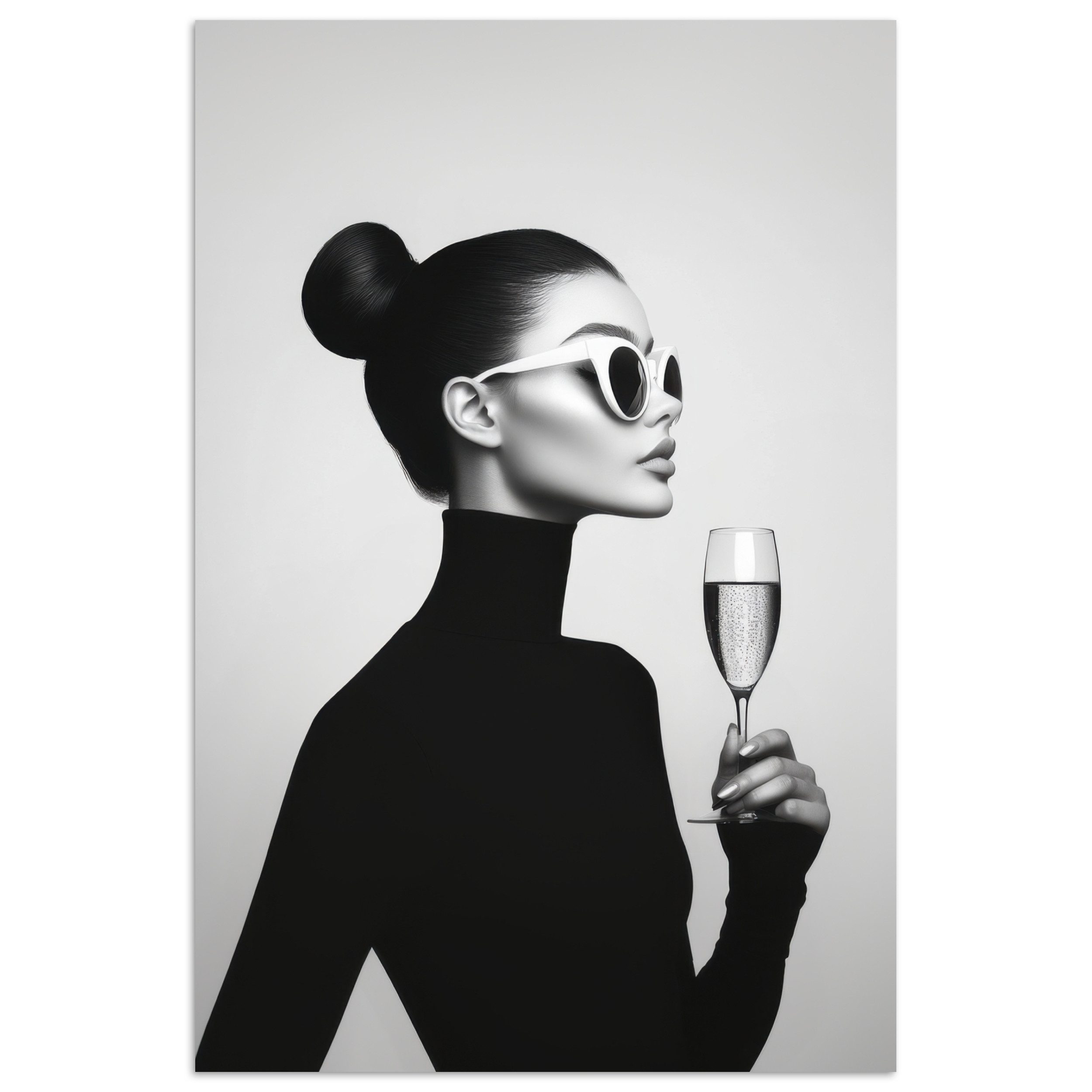 Poster Frau - Champagner - Modern